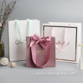 Luxury ribbon handle boutique tote paper gift bags